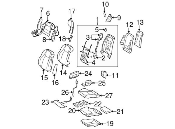 A2049700841647E94 - Mercedes-Benz C-Class W204 Front Right Outer Headrest Guide A2049700841647E94