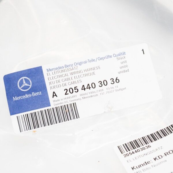 A2054403036 - Mercedes-Benz C-Class W205 Minus Cable A2054403036 NEW GENUINE