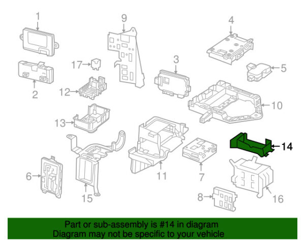 A205540892764 - NEW MERCEDES-BENZ C CLASS UPPER FUSE AND STAGING CENTRE A205540892764