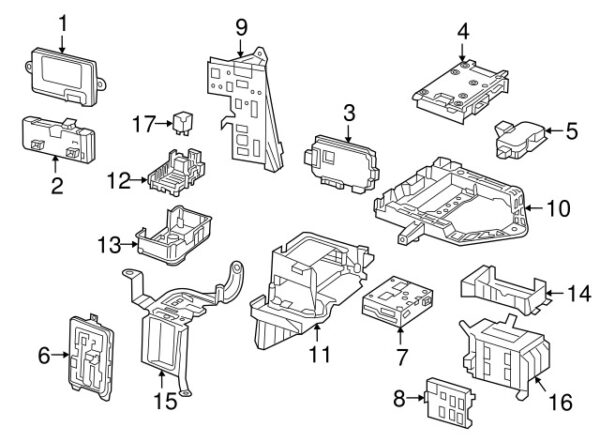 A205540892764 - NEW MERCEDES-BENZ C CLASS UPPER FUSE AND STAGING CENTRE A205540892764