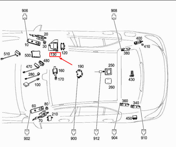 A2055455500 - New MERCEDES-BENZ C Coupe C205 Compensator Bracket A2055455500