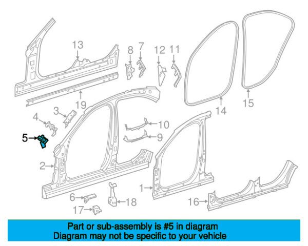 A2056800725 - Mercedes-Benz C-Class A205 Front Left Sound Absorber A2056800725