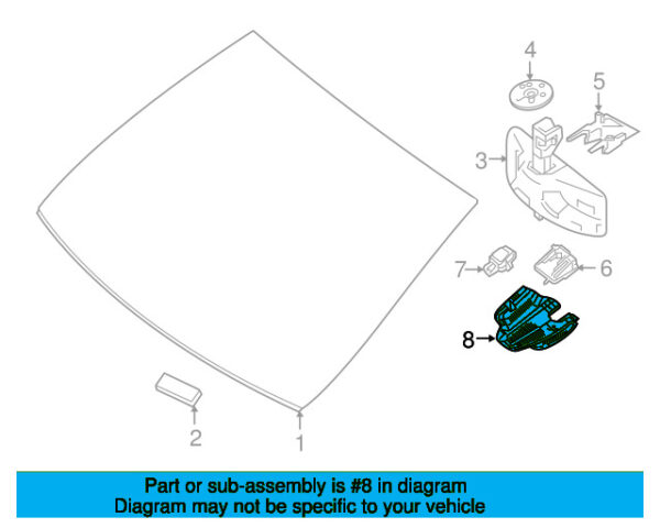 A20582103009051 - Mercedes-Benz C-Class A205 rain sensor cover front A20582103009051