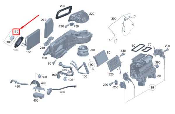 A2058301503 - New Mercedes-Benz EQC Expansion Valve Gasket Set A2058301503 Genuine