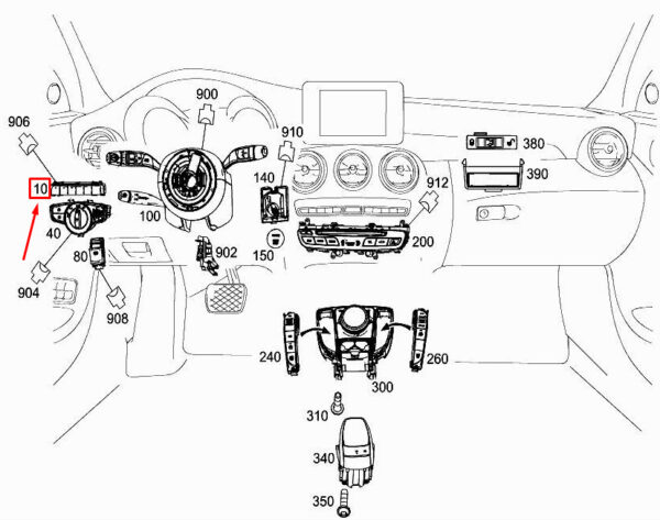 A2059053500 - NEU MERCEDES-BENZ VITO W447 DRIVER ASSISTANCE SYSTEM SWITCH A2059053500 ORIGINAL