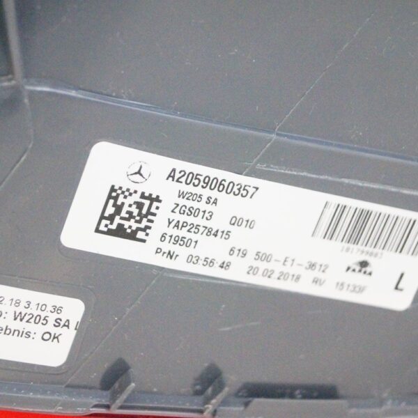 A2059060357 - Mercedes Benz C W205 rear left taillight A2059060357 new