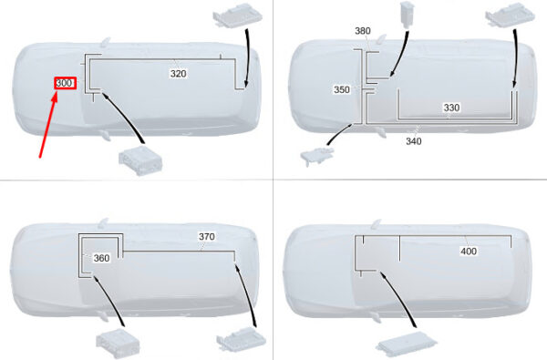 A2065405412 - Mercedes-Benz C S206 Telematics Harness A2065405412, Original Part