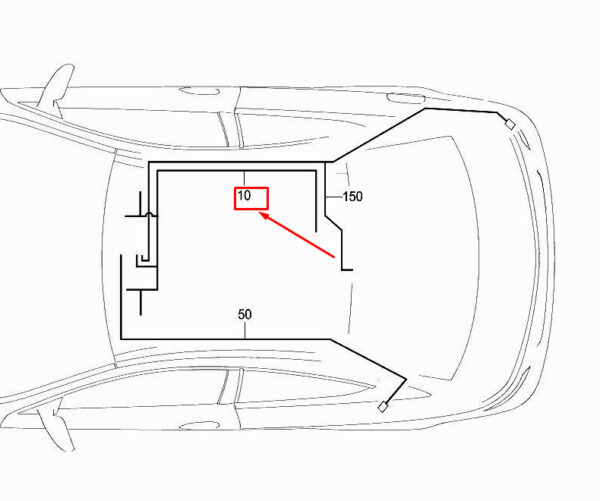 A2074403933 - New MERCEDES-BENZ E Coupe C207 Roof Basic Scope Harness A2074403933