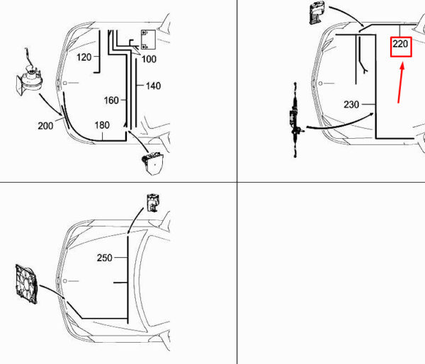 A2074408433 - Mercedes-Benz E Convertible A207 Steering Harness A2074408433 NEW GENUINE