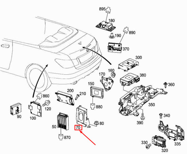 A2075450440 - Mercedes-Benz E Convertible A207 Sound Amplifier Mount A2075450440 NEW Genuine