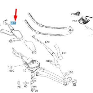 A2078200744 - NEW MERCEDES-BENZ C W204 FRONT RIGHT WIPER ARM LHD A2078200744