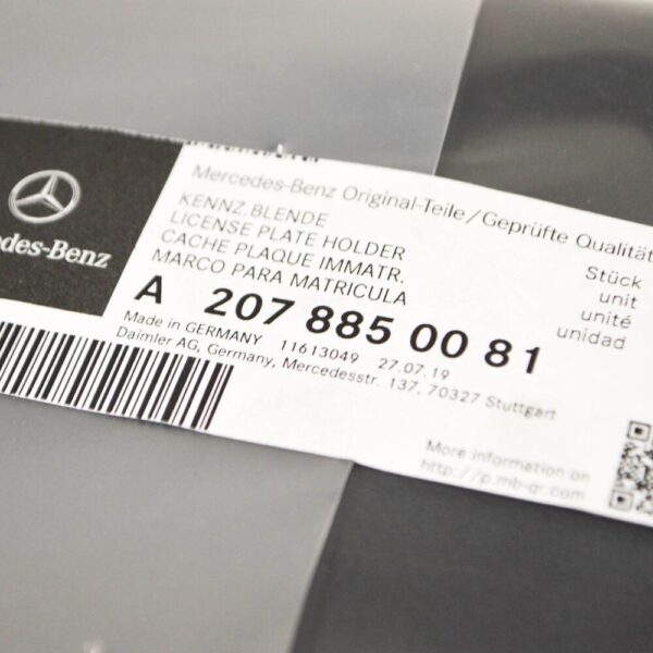 A2078850081 - Mercedes-Benz E-Class Coupe C207 Front License Flat Holder A2078850081 New