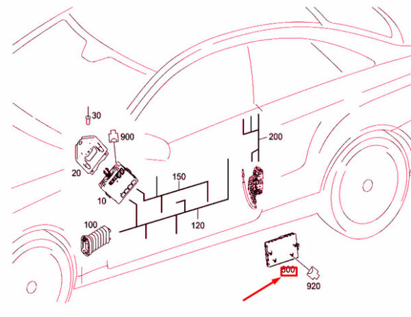 A2079004400 - OEM MB E C207 REAR SIDE WINDOW REGULATOR CONTROL UNIT A2079004400 GENUINE