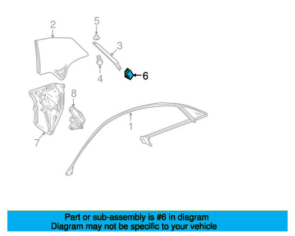A2079810078 - Mercedes-Benz E-Class A207 side part glass nut A2079810078