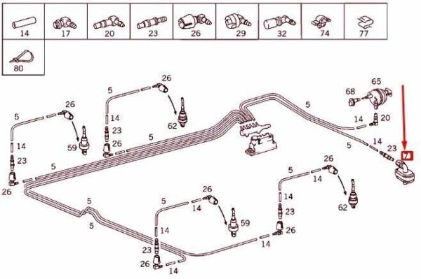 A2088000375 - Genuine Mercedes Benz C 180 C 200 C 220 Element A2088000375