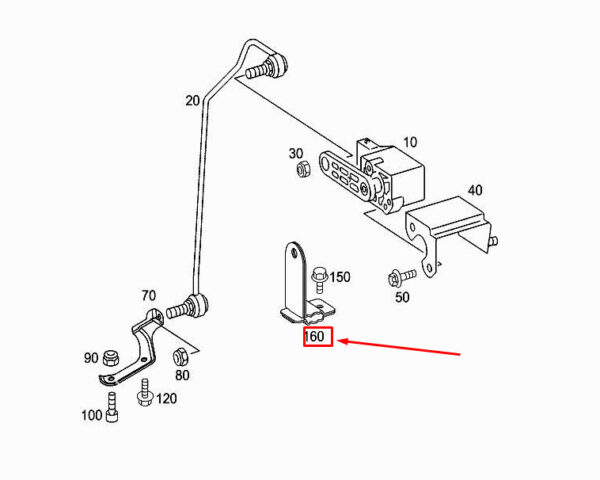 A2093280340 - MERCEDES-BENZ C W203 Turning Angle Sensor Bracket A2093280340 NEW GENUINE