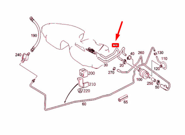 A2094700164 - NEW MERCEDES-BENZ C W203 FUEL SUPPLY LINE USA A2094700164 ORIGINAL