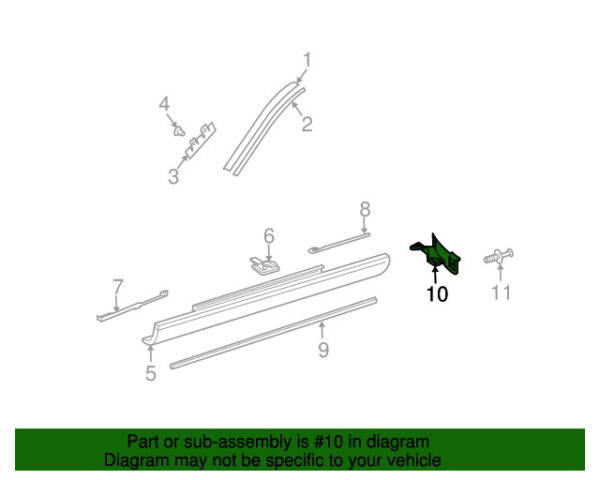 A2096981254 - NEW MERCEDES-BENZ CLK-CLASS RIGHT ROCKER PANEL MOULD MODELS A2096981254 GENUINE