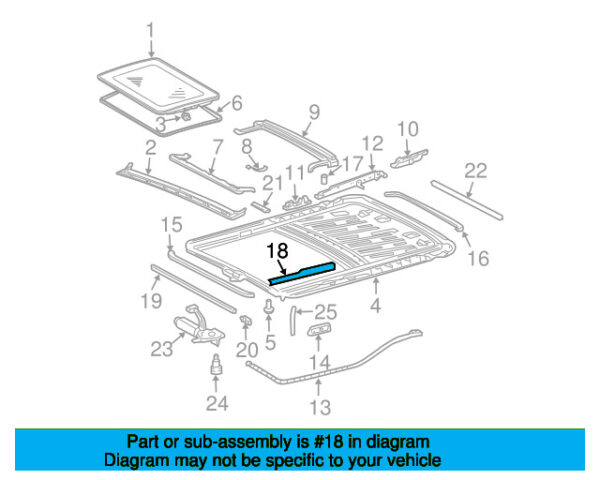 A2097800661 - Mercedes-Benz CLK-Class C209/A209 sunroof guide rail right
