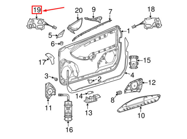 A20982025107167 - NEW MERCEDES-BENZ CLK CABRIO A209 FRONT LEFT SEAT SWITCH A20982025107167