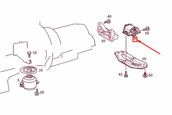 A2102400518 - NEW MB SL R129 ENGINE SUSPENSION REAR RUBBER MOUNTING A2102400518 ORIGINAL