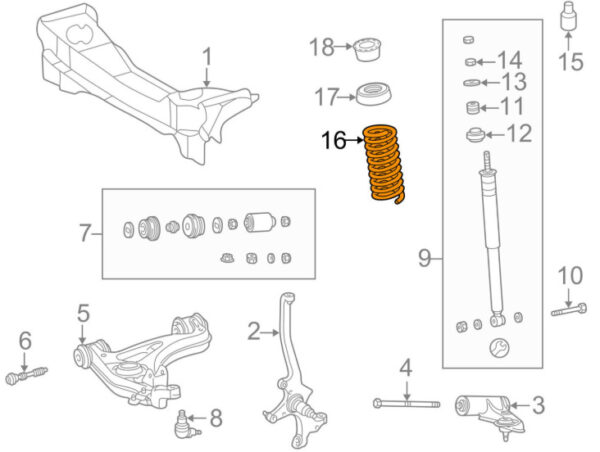A2103213204 - New Mercedes Benz W210 AMG Front Suspension Spring A2103213204 Genuine