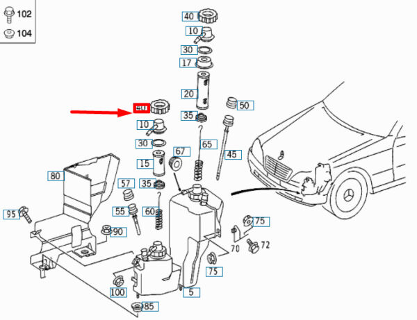 A2103270072 - NEW MERCEDES-BENZ C S203 OIL CONTAINER NUT A2103270072 ORIGINAL