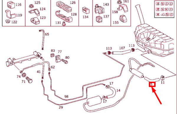 A2104767326 - NEW MERCEDES-BENZ E-T MODEL S210 FUEL TANK FUEL PUMP PANTS A2104767326