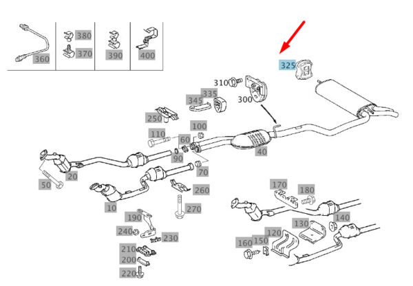 A2104920744 - NEW MERCEDES-BENZ E W210 MUFFLER SUSPENSION RING A2104920744 ORIGINAL