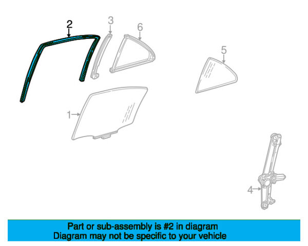 A2107350125 - Mercedes-Benz rear left window duct A2107350125