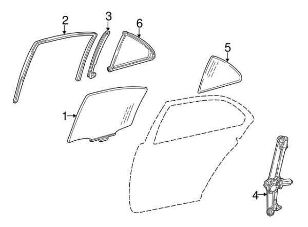 A2107350125 - Mercedes-Benz rear left window duct A2107350125