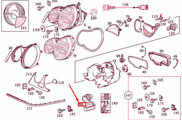A2108206326 - NEW MERCEDES-BENZ E W210 HEADLAMP-XENON CONTROL UNIT A2108206326 ORIGINAL
