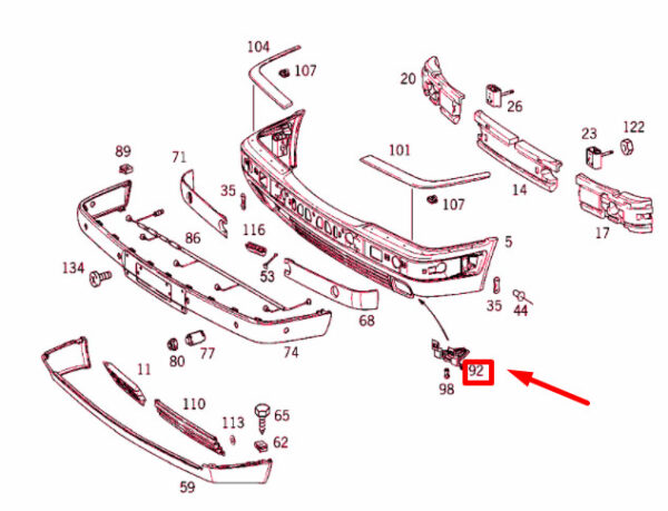 A2108851214 - NEW MERCEDES-BENZ E W210 FRONT RIGHT SIDE FOG LIGHT BRACKET A2108851214 ORIGINAL