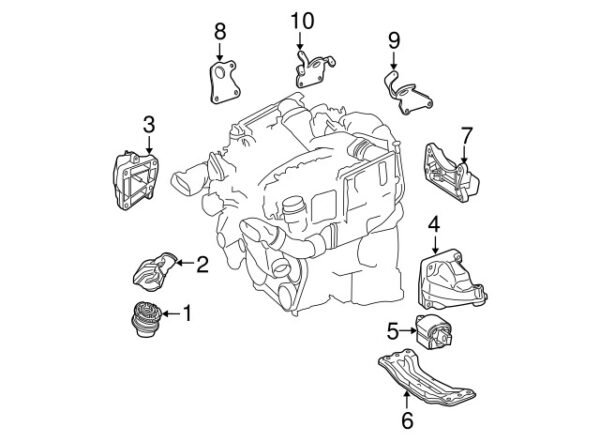 A2112411734 - NEW MERCEDES-BENZ E-CLASS RIGHT ENGINE MOUNT HEAT A2112411734 GENUINE