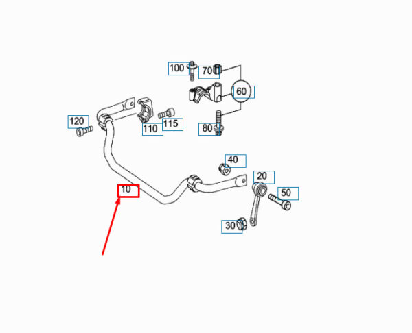 A211323566564 - NEW MERCEDES-BENZ E S211 FRONT SWAY BAR A211323566564 ORIGINAL