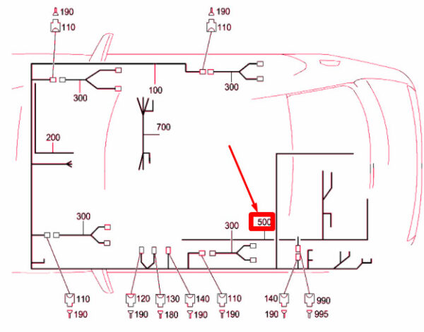 A211540910998 - NEW MB E W211 NAVIGATION POWER SUPPLY WIRING HARNESS A211540910998 ORIGINAL