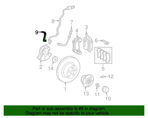 A2115452440 - NEW MERCEDES-BENZ E CLS CLASS FRONT LEFT ABS WHEEL SPEED SENSOR BRACKET ORIGINAL