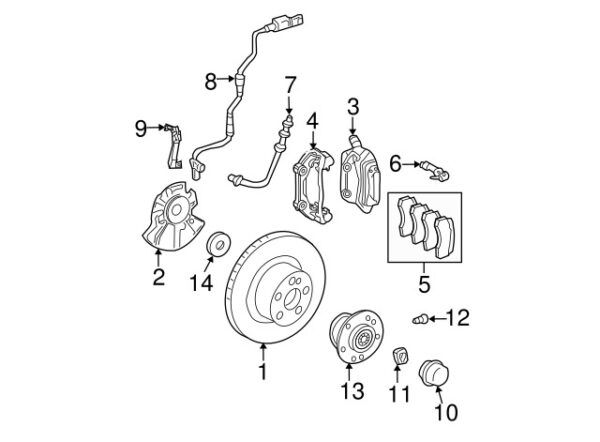 A2115452440 - NEW MERCEDES-BENZ E CLS CLASS FRONT LEFT ABS WHEEL SPEED SENSOR BRACKET ORIGINAL