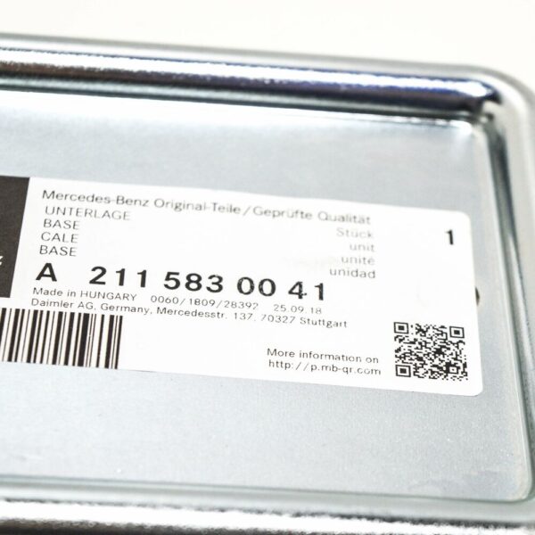 A2115830041 - NEW MERCEDES BENZ C W204 JACK PLATE FLOOR A2115830041