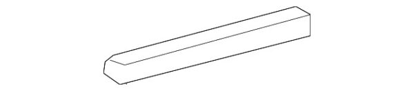 A2116104525 - Mercedes-Benz E-Class W211 frame longitudinal reinforcement rear left