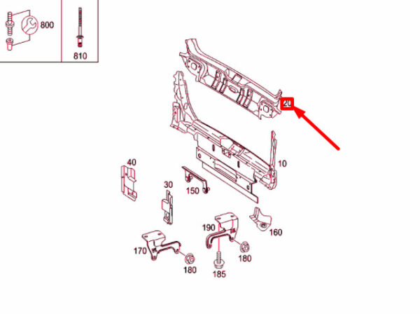 A2116401071 - NEW MB E T-MODEL S211 REAR END OUTSIDE BOTTOM PANELING A2116401071 ORIGINAL