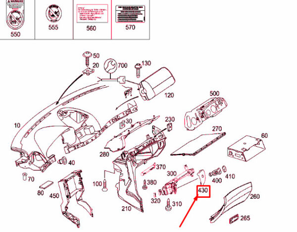 A2116890230 - NEW MB E W211 GLOVE BOX LOCK BARREL COVER TRIM CAP RHD A21168902309116 OEM