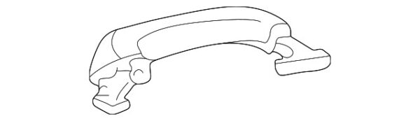 A21176009709040 - Mercedes-Benz E-Class W211 rear left outside door handle A21176009709040