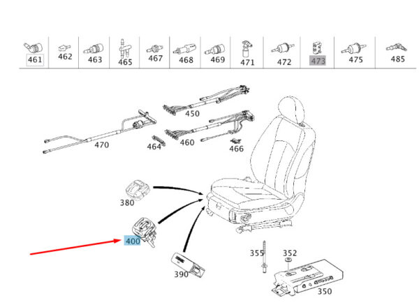 A2118000878 - NEW MERCEDES-BENZ E W211 FRONT LEFT SEAT VALVE SWITCH A2118000878 ORIGINAL