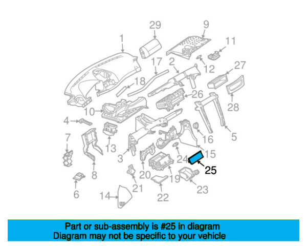A2118101011 - Mercedes-Benz E-Class W211 Instrument Panel Cover A2118101011