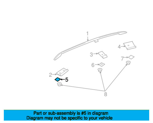 A2118490098 - Mercedes-Benz E-Class W211 Front Roof Luggage Carrier Support A2118490098