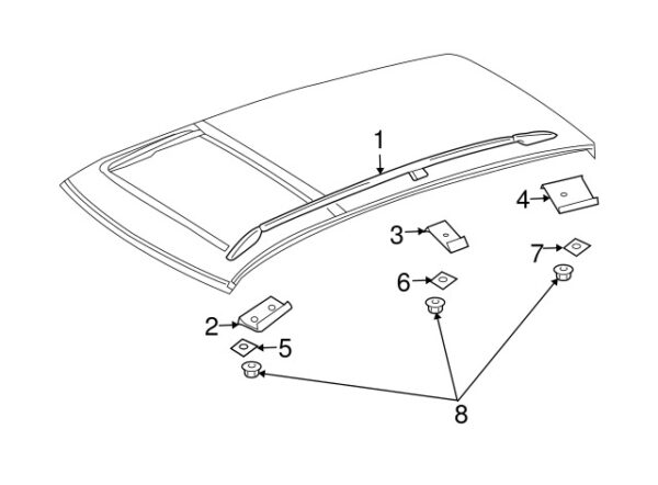 A2118490098 - Mercedes-Benz E-Class W211 Front Roof Luggage Carrier Support A2118490098