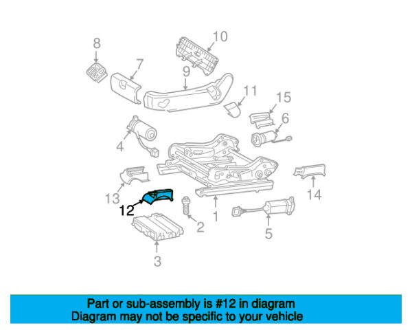 A21191906208J12 - Mercedes-Benz E-Class W211 Front Right Outer Seat Track Cover A21191906208J12