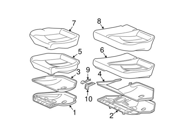 A21192011869B51 - Mercedes-Benz E-Class W211 Rear Left Seat Latch Cover A21192011869B51