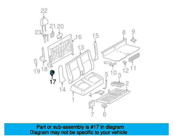 A2119370014 - Mercedes-Benz E-Class W211 Rear Seat Back Frame Bracket A2119370014